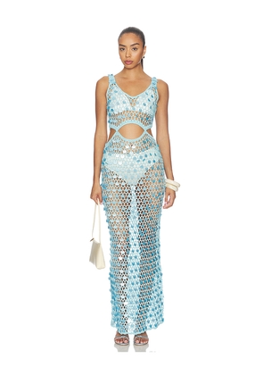 superdown Elena Maxi Dress in Baby Blue. Size XS. Also in S, M, L.