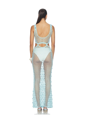 superdown Elena Maxi Dress in Baby Blue. Size XS. Also in S, M, L.
