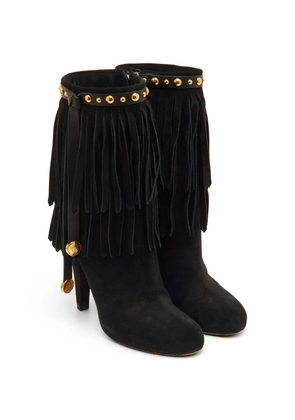 Gucci Pre-Owned studded fringe boots - Black