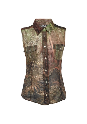Dolce & Gabbana Pre-Owned printed sleeveless top - Brown