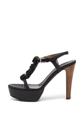 Marni Pre-Owned platform-ruffle sandals - Black