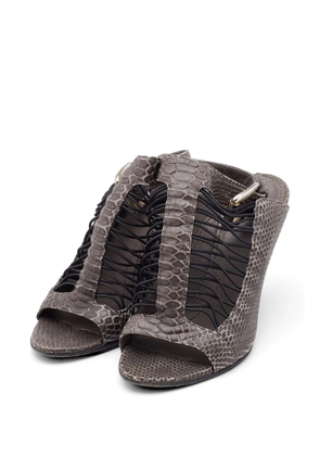 Givenchy Pre-Owned python-embossed wedge sandals - Grey