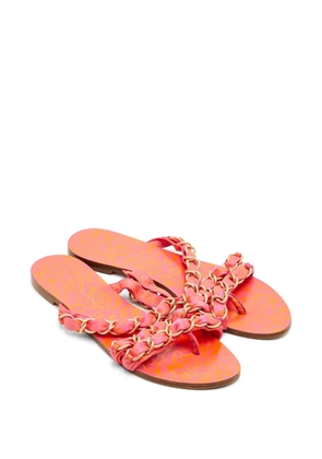 Sophia Webster chain-link flat sandals - Pink