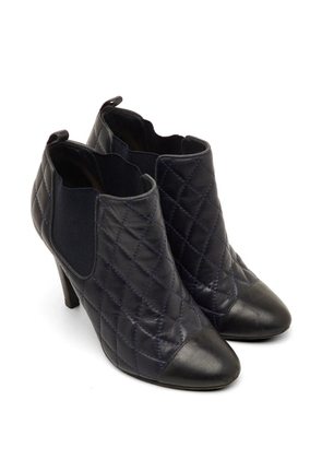CHANEL Pre-Owned quilted ankle boots - Blue