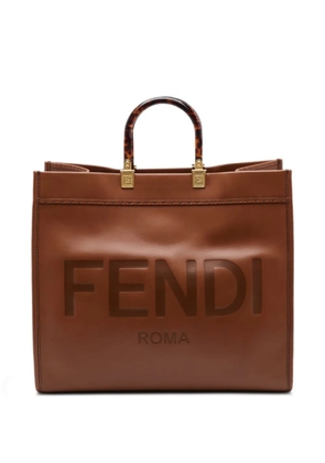 Fendi Pre-Owned Sunshine leather tote bag - Brown