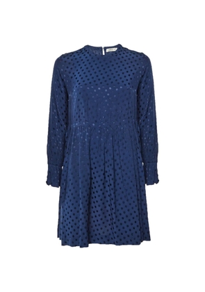 SANDRO polka-dot crepe mini dress - Blue