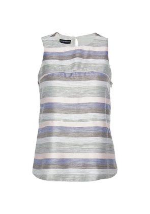 Emporio Armani Pre-Owned striped sleeveless top - Blue