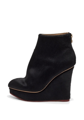 Charlotte Olympia wedged ankle boots - Black