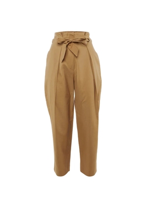 Max Mara paper-bag waist trousers - Brown