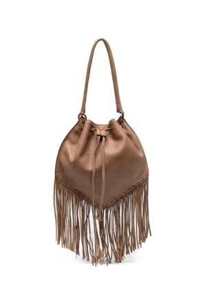 Caterina Lucchi Adelaide fringe-trimmed shoulder bag - Brown