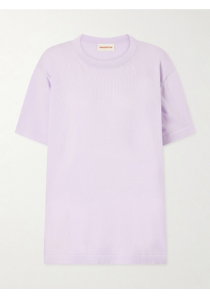&Daughter - Ribbed-knit Cotton T-shirt - Purple - x small,small,medium,large