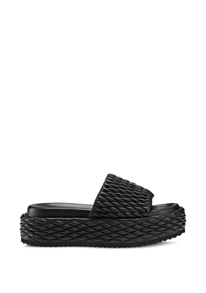 BOGNER Sorrento quilted flatform slides - Black