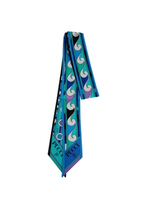 PUCCI Iride-print silk scarf - Blue