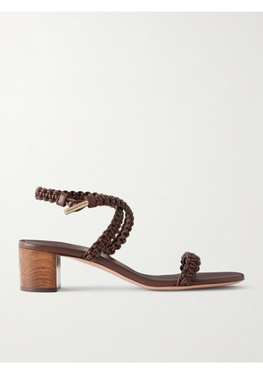 Gianvito Rossi - 45 Braided Leather Sandals - Brown - IT35,IT36,IT36.5,IT37,IT37.5,IT38,IT38.5,IT39,IT39.5,IT40,IT40.5,IT41,IT41.5,IT42
