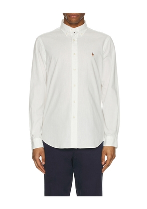 Polo Ralph Lauren Long Sleeve Chambray Shirt in White. Size L. Also in XS.