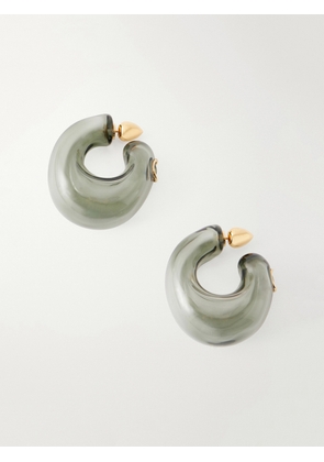 Alaïa - Glass Hoop Earrings - Blue - One size
