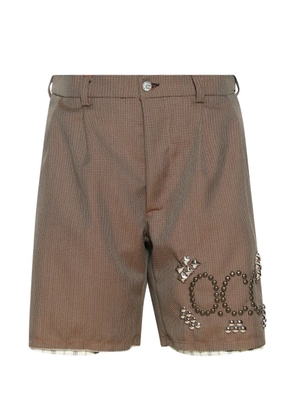 RIVINGTON ROI REBIS stud-embellished shorts - Brown