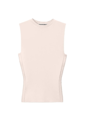 Alexander Wang debossed-logo ribbed tank top - Pink