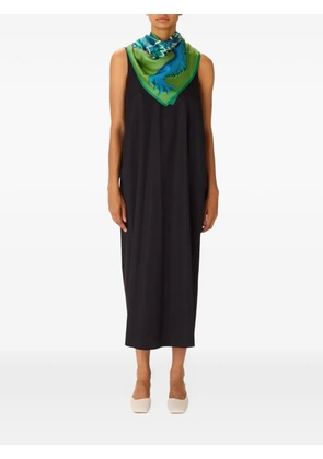 Inoui Editions crocodile-print square scarf - Green
