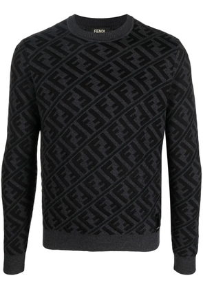 FENDI FF monogram-pattern jumper - Grey