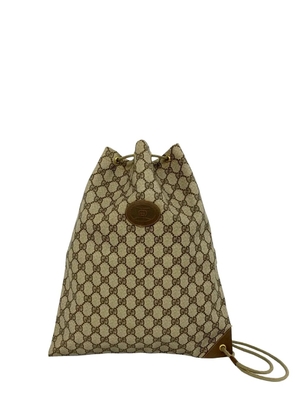 Gucci Pre-Owned 20th Century GG Supreme Drawstring Bag shoulder bag - Brown