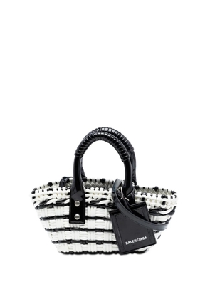 Balenciaga Pre-Owned 2022 Faux Leather Bistro Basket Bag XXS satchel - White