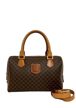 Celine Pre-Owned 1998 Macadam Coated Canvas satchel - Brown