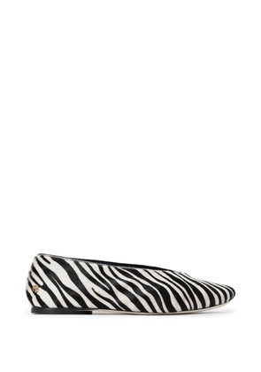 ANINE BING Ana flats calf hair zebra - White