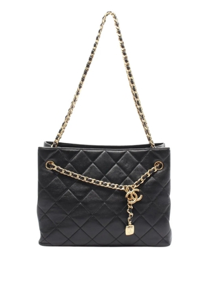 CHANEL Pre-Owned 2021-2026 Shiny Calfskin Quilted Fancy Jewel tote bag - Black