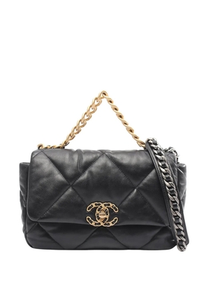 CHANEL Pre-Owned 2021-2026 Medium Lambskin 19 Flap satchel - Black