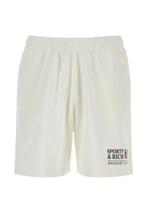 Sporty & Rich logo-print elasticated shorts - Neutrals
