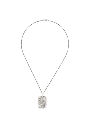 Yohji Yamamoto engraved-pendant necklace - Silver