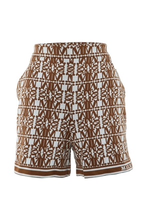 Max Mara Anagni logo knit shorts - Brown