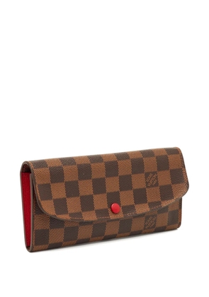 Louis Vuitton Pre-Owned 2015 Emilie Damier Ebene wallet - Brown