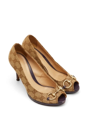 Gucci Pre-Owned Hollywood GG Supreme horsebit-detail pumps - Neutrals