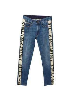 Stella McCartney Pre-Owned logo-tape skinny jeans - Blue