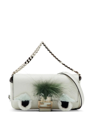 Fendi Pre-Owned Buggie Micro fur-accented crossbody bag - White