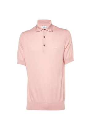 Etro Pre-Owned embroidered-logo knit polo shirt - Pink
