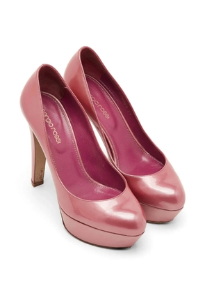 Sergio Rossi platform patent leather pumps - Pink