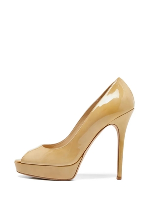 Jimmy Choo Pre-Owned Crown peep-toe pumps - Neutrals