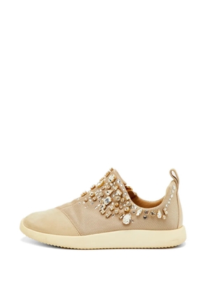 Giuseppe Zanotti Vintage May London crystal-embellished sneakers - Neutrals
