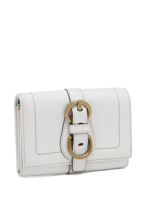 Coach Vintage buckle-detail compact wallet - White
