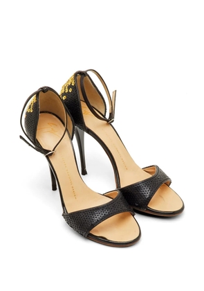 Giuseppe Zanotti Vintage sequin-embellished heeled sandals - Black