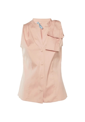 Prada Pre-Owned bow-detail sleeveless blouse - Pink