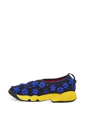 Christian Dior Pre-Owned Fusion embellished mesh sneakers - Black
