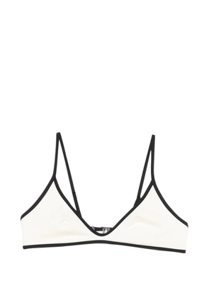 MC2 Saint Barth contrast-trim bikini top - White