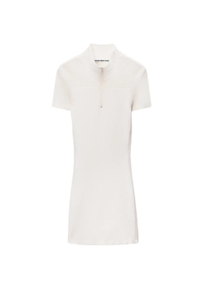 Alexander Wang debossed-logo mini dress - White