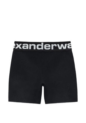 Alexander Wang logo-waistband mini shorts - Black
