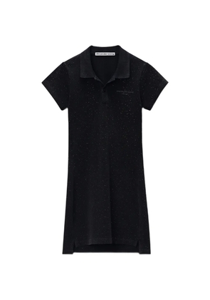 Alexander Wang crystal-embellished polo mini dress - Black