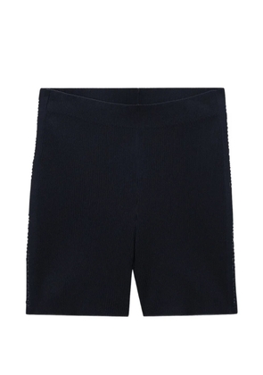 Alexander Wang logo-stripe ribbed mini shorts - Black
